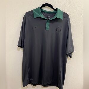 Nike Gray and Green Polo Shirt